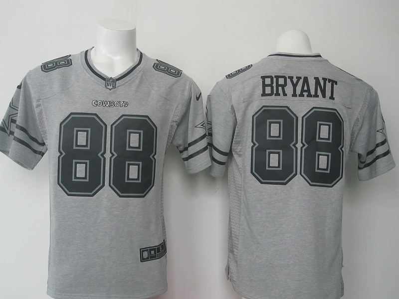 Dallas Cowboys 88 Dez Bryant Gray Gridiron Gray Nike Limited Jersey
